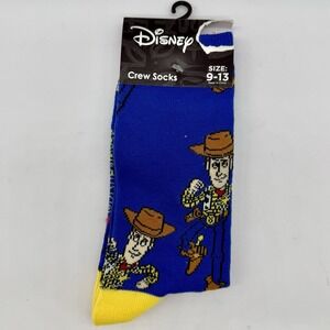 Disney Toy Story Woody Crew Adult Socks Size 9-13‎